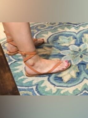 Tan Leather Sandals J Crew, wraps up, video provided